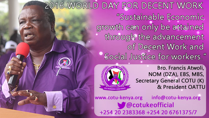 2016 World Day for Decent Work