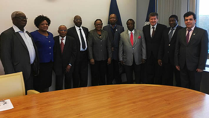 OATUU President Bro. Atwoli with Delegates at the 328th ILO Governing Council