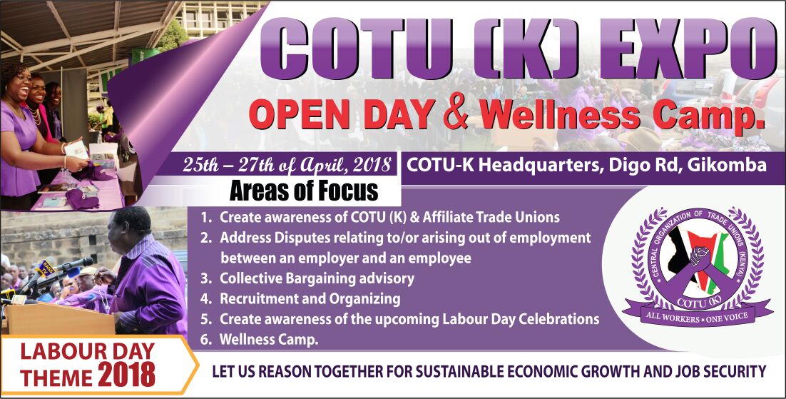 COTU(K) OPEN WEEK 25TH – 27TH APRIL 2018.