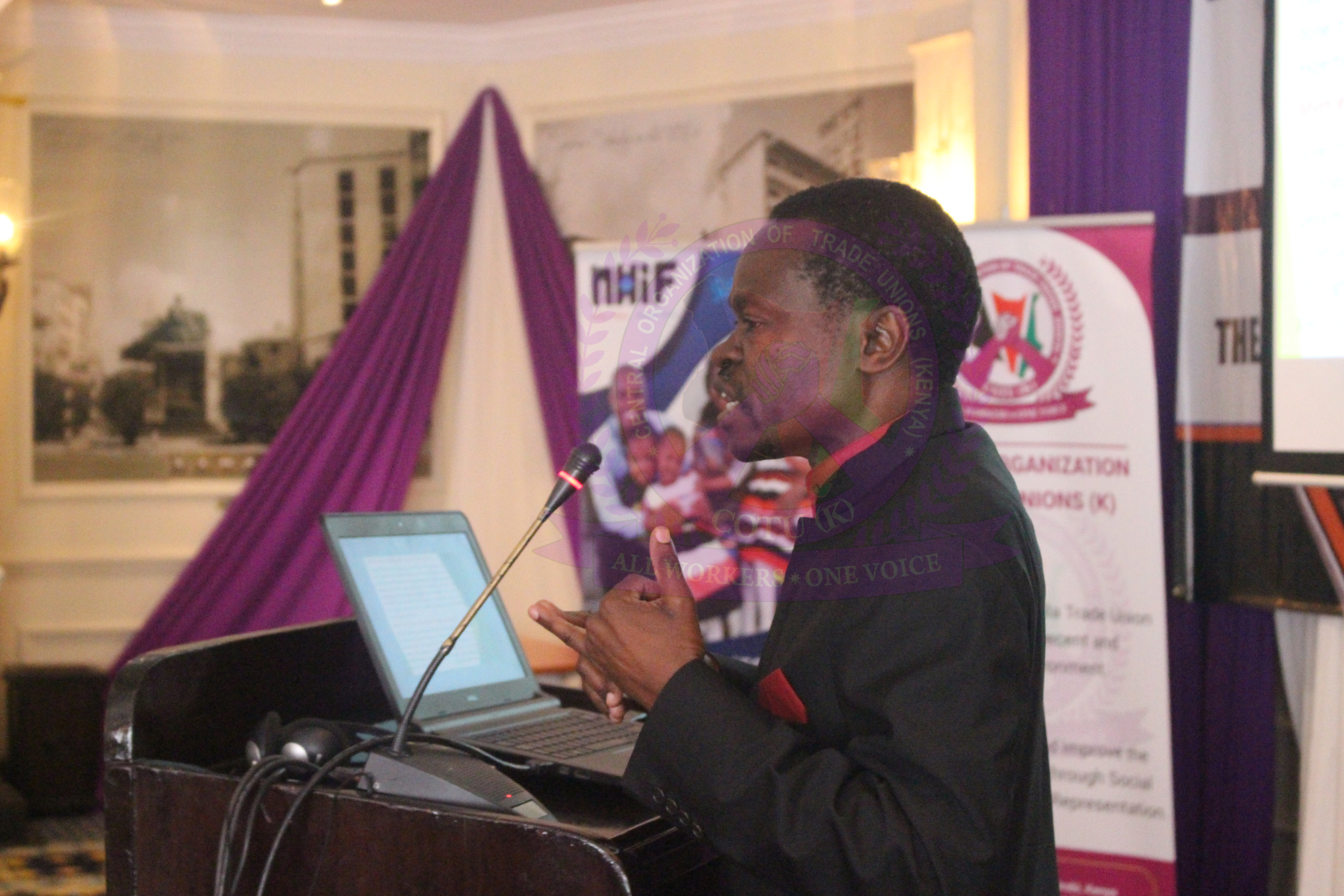 PLO. LUMUMBA PRESENTING DURING THE TUFEA CONFERENCE 2018.