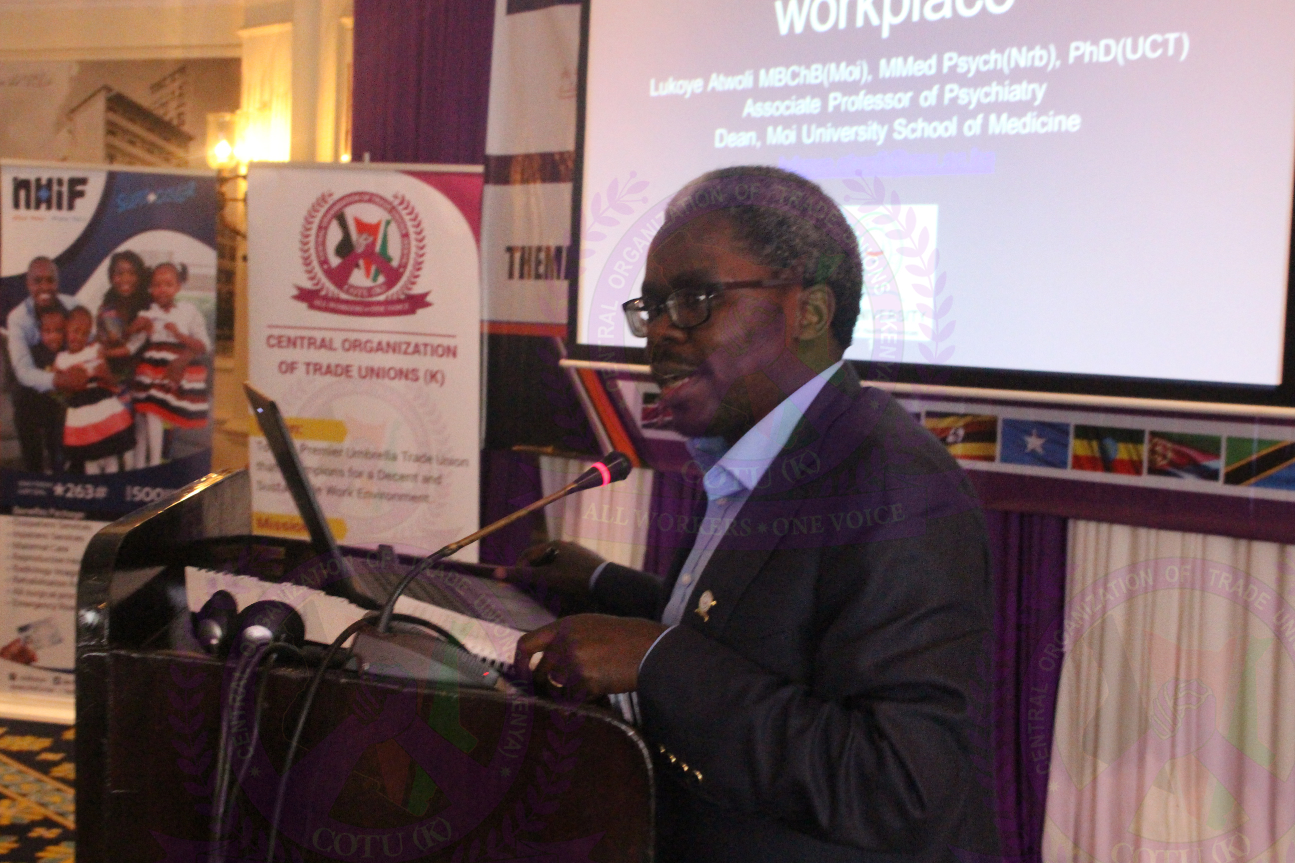 PRO. LUKOYE ATWOLI PRESENTING AT THE TUFEA CONFERENCE 2018.