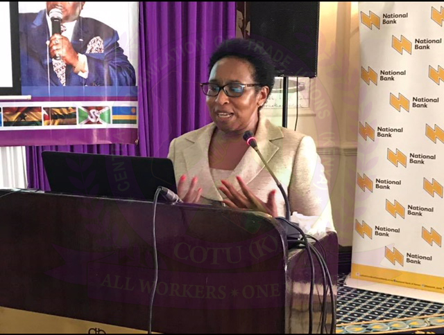 DR. REGINA.G.MWATHA PRESENTING AT THE TUFEA CONFERENCE.