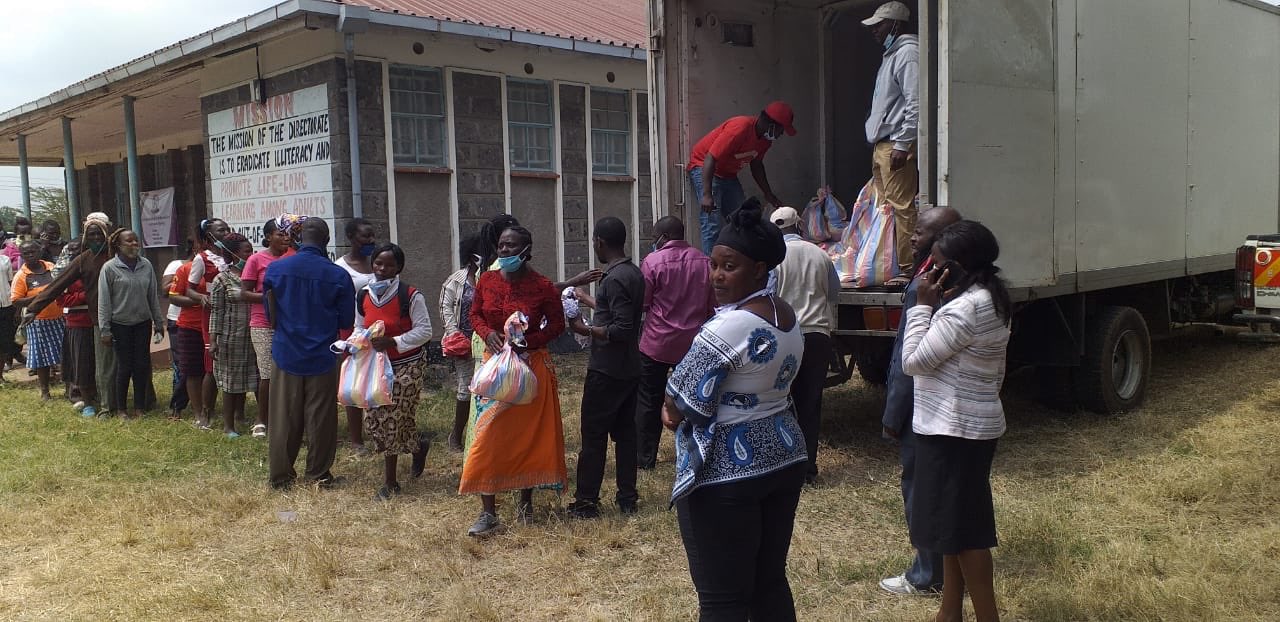 COTUK officials distribute food and PPEs in Kajiado. Central