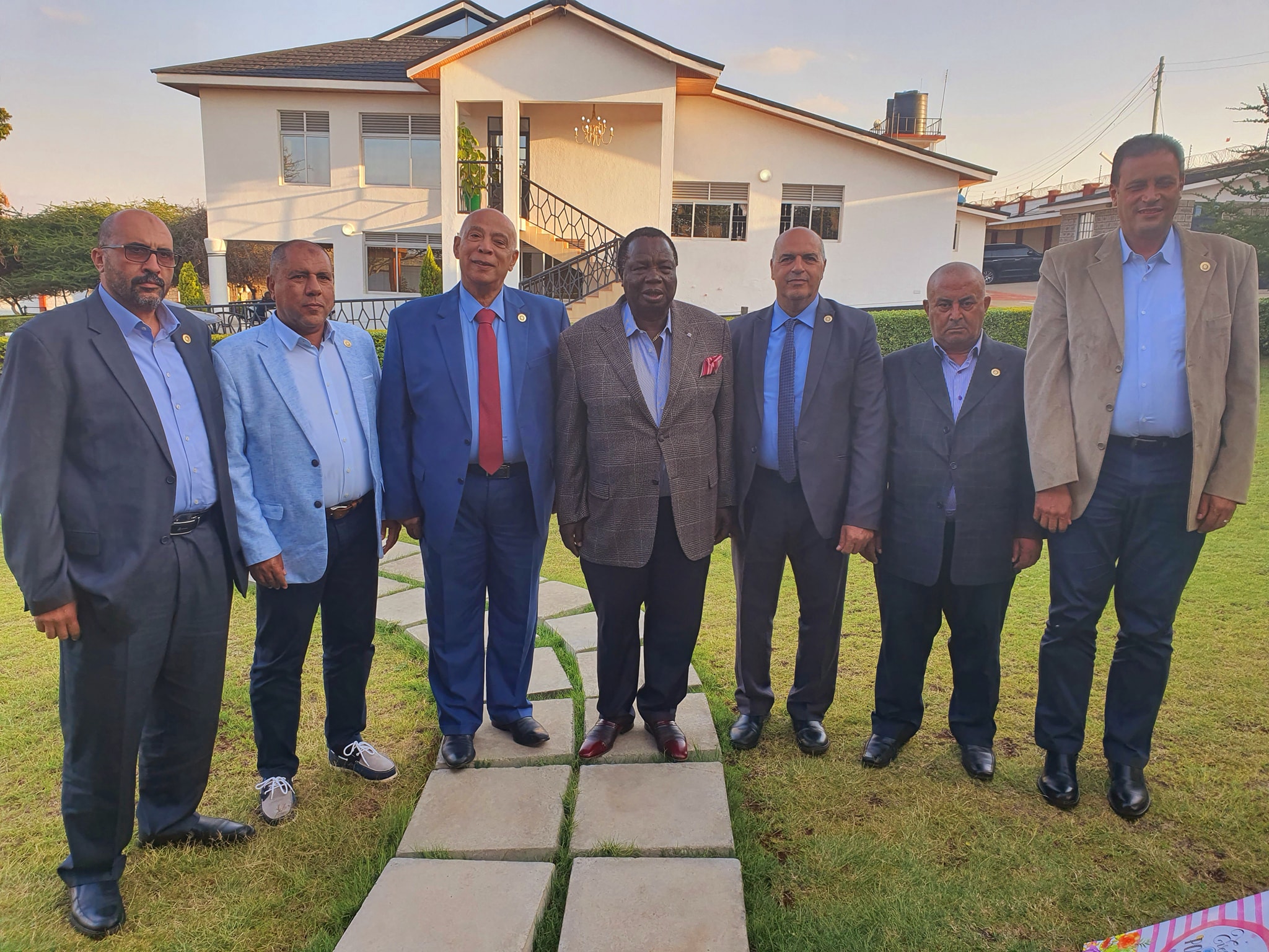 Dr. Atwoli hosts Egyptian unionists for dinner.