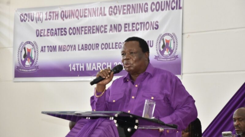 COTU (K) SECRETARY GENERAL RE-ELECTED FOR A RECORD SIX TIMES